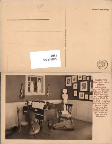 380151,Beethovenhaus Bonn Flügel u. seine Streichinstrument Musik Beethoven