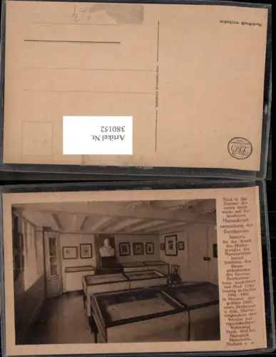 380152,Beethovenhaus Bonn Mansukriptsammlung Musik Beethoven