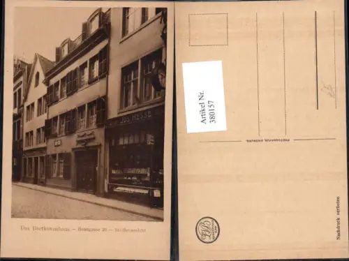 380157,Beethovenhaus Bonn Bonngasse 20 Straßenansicht Musik