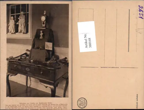 380168,Reliquien aus Ludwig v. Beethovens Besitz Standuhr Brille Hörinstrumente Musik