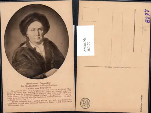 380170,Künstler Ak Radoux Beethovens Großvater Portrait Musik
