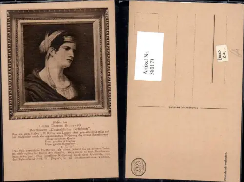 380173,Künstler Ak J. B. Ritter v. Lampi Gräfin Therese Brunswick Beethovens Geliebte Musik