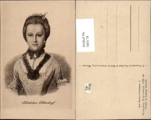 380174,Künstler Ak Käthchen Schoenkopf Wolfgang v. Goethe Freundin 1766 Musik