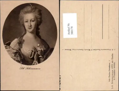 380178,Künstler Ak Lili Schoenemann 1775 m. Goethe i. Frankfurt verlobt Musik