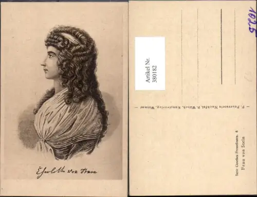 380182,Künstler Ak Frau v. Stein Freundin Wolfgang v. Goethe Musik