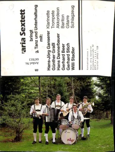 647813,Bavaria Sextett Zwiesel Klarinette Trompete Gitarre Musik