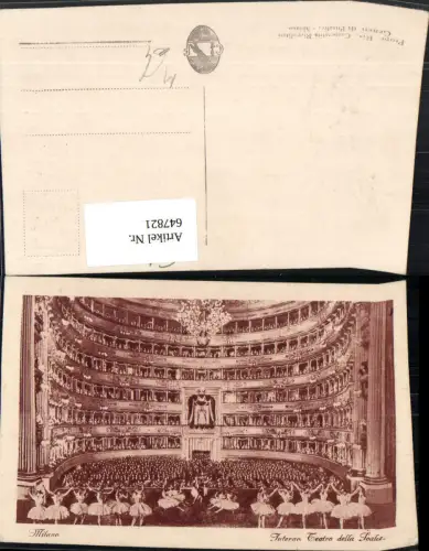 647821,Milano Mailand Interno Teatro della Scala Ballett Musik