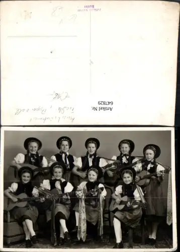 647829,Foto Ak Mädchen Tracht Musikinstrument Appenzell Musik pub Friedrich Müller Buchs