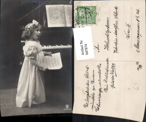 647874,Mädchen Lockenkopf Klavier Singen Notenblätter Musik pub RPH SBW 1869/70