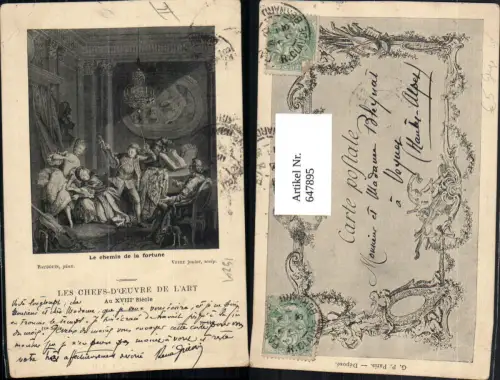 647895,Künstler Ak Baudouin Le chemin de la fortune Klavier Geige Musik