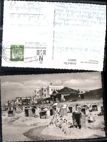 288921,Nordseebad Norderney Weststrand Bademode Strandleben Strandkörbe Badehalle 1962
