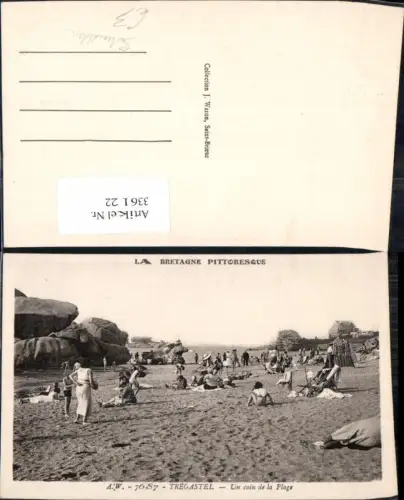 336122,Tregastel Un coin de la Plage Bademode Strandleben