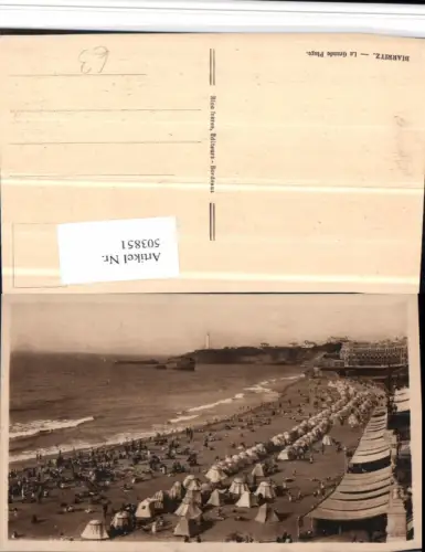 503851,Biarritz La Grande Plage Strand Strandleben
