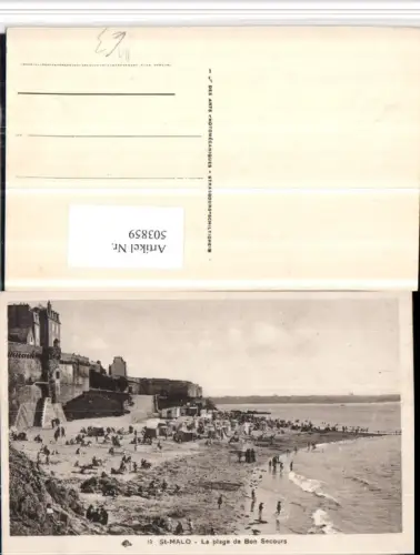 503859,St-Malo La plage de Bon Secours Strandleben
