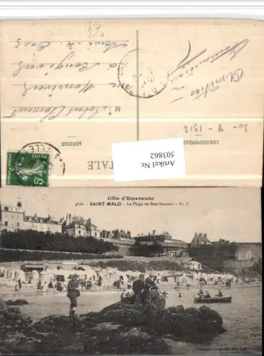 503862,Saint-Malo La Plage de Bon-Secours Strandleben