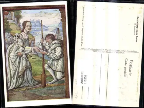 112876,Künstler Ak Post Postwesen Darstellung eines Boten 15. Jhdt