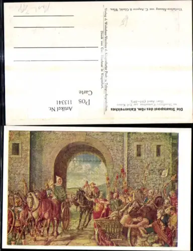 113341,Künstler Ak Post Postwesen Staatspost d. röm. Kaiserreiches Standlager Carnuntum z. Zeit Kaiser Marc Aurel