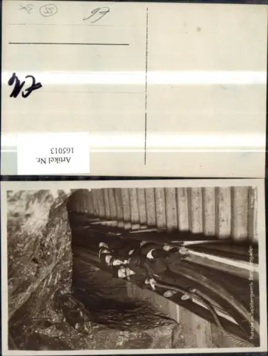 165013,Bergbau Berchtesgaden Rutsche i. Salzbergwerk m. Personen