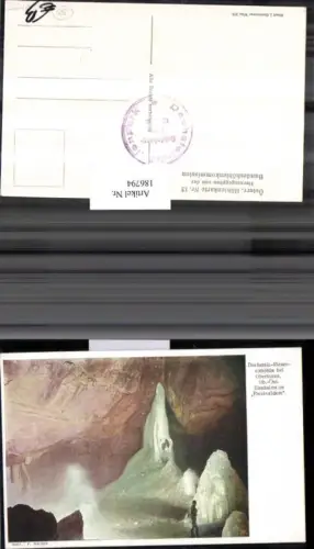 186794,Bergbau Dachstein-Rieseneishöhle b. Obetraun Eissäulen im Parzivaldom