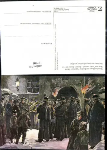 187305,Künstler Ak Werner Zehme Neujahrsblasen d. Berliner Postillione 1890 Post Postwesen Musik