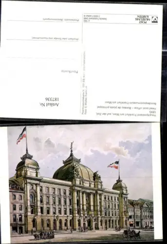 187336,Künstler Ak Hauptpostamt Frankfurt a. Main a. d. Zeil 1895 Post Postwesen