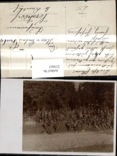 223663,Foto Ak Jagd Jäger Jagdgesellschaft Hunde