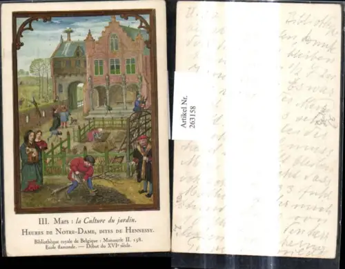 263158,Künstler Ak Dites de Hennessy Heures de Notre Dame La Culture du jardin Gärtner Gartengestaltung Berufe