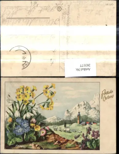 263177,Künstler Ak F. Milan Berufe Hirten Schäfer Schafhirte Landschaft Blumen