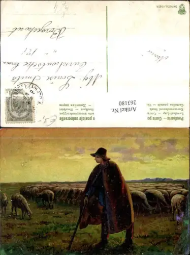 263180,Künstler Ak Berufe Hirten Schäfer Schafhirte Schafherde