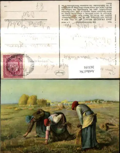 263191,Künstler Ak Jean Francois Millet Die Ährenleserinnen Berufe Landwirtschaft pub Stengel Co 29900