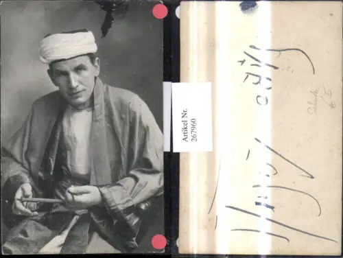 267960,Foto Ak Berufe Handwerk Mann Schuster Turban a. Kopf