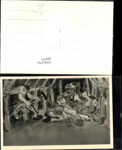 288777,Künstler Ak Bergbau Arbeiter i. Stollen