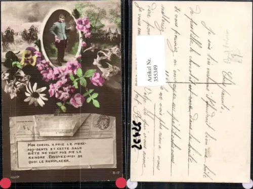 355349,Postwesen Post Briefträger Telegramm Blumen