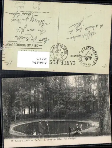 355376,Maler Künstler i. Park Staffelei Malen Saint- Cloud Le Parc La Mare aux Biches