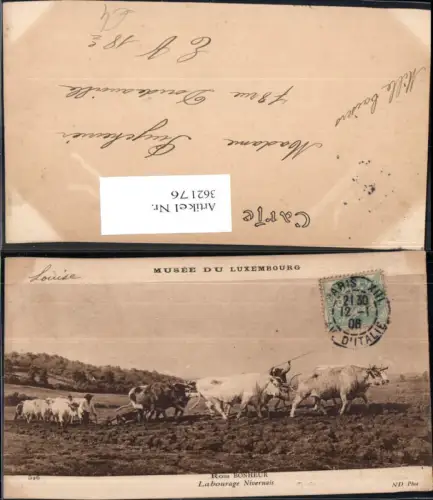362176,Künstler Ak Rosa Bonheur Labourage Nivernais Ochsenpflug Feldarbeit Landwirtschaft