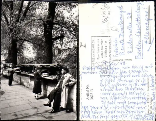 362213,Foto Ak Paris Bouquinistes sur les Quais Verkäufer Ansichtskarten Bücher