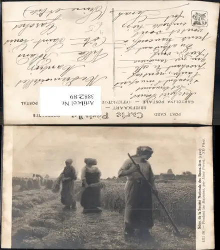 388289,Künstler Ak Aime Perret Pendant le Moissons Landwirtschaft Frauen Ernte Getreideernte