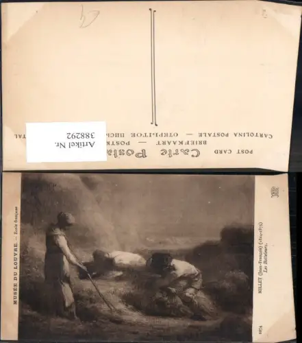 388292,Künstler Ak Jean-Francois Millet Les Botteleurs Getreideernte Bauern Landwirtschaft