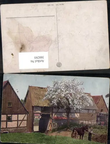 388295,Landwirtschaft Bauernhof Bauern m. Pferde