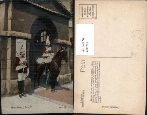 430287,Horse Guard London Whitehall Wache Uniform Pferd