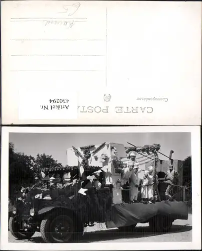 430294,Foto Ak Zirkus Karneval Umzugswagen Musik