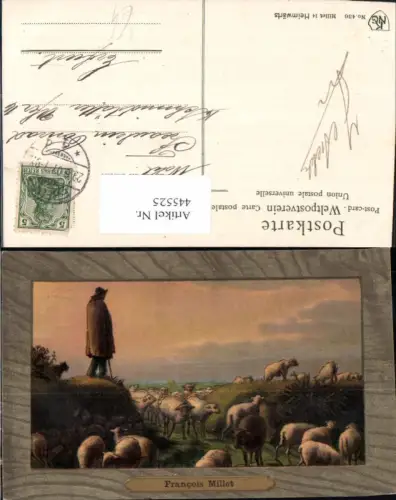 445525,Künstler Ak Francois Millet Heimwärts Hirte Schäfer Schafherde Schafe