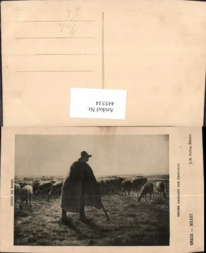 445534,Künstler Ak J. F. Millet Berger Gardant son Troupeau Hirte Schäfer Schafe Schafherde