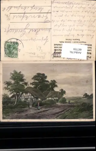 487759,Künstler Ak Photogravure H. Lawes Bauernhof Bauern Landwirtschaft