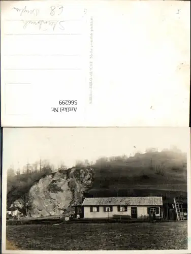566299,Foto Ak Bergbau Steinbruch Gebäude m. Leuten