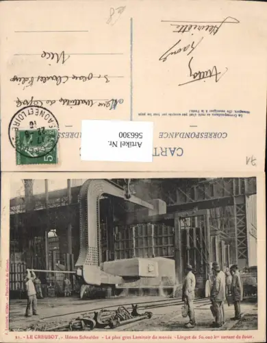 566300,Bergbau Le Creusot Usines Schneider Le plus gros Laminoir du monde Stahlwerk