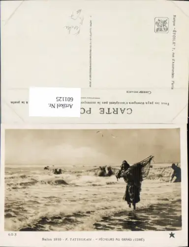 601125,Künstler Ak F. Tattegrain Pecheurs au grand Core Fischer Fischerei Fischen