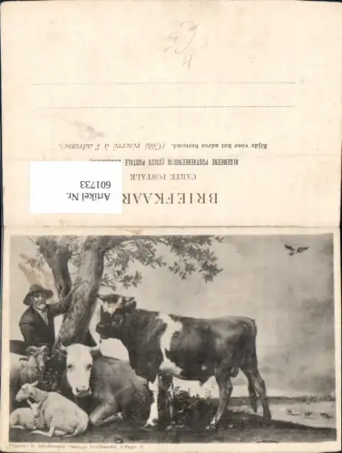 601733,Künstler Ak S. Abrahmson Passage boekhandel s Hage Rinder Kühe Schafe Landwirtschaft