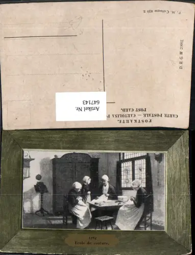 647143,Künstler Ak F. M. Cologne 4026 Artz Ecole de coutoure Nähen Handarbeit Berufe