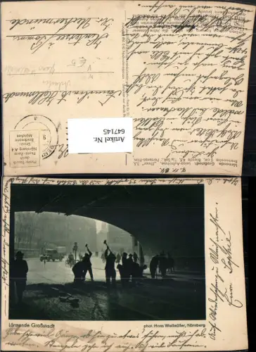 647145,Fotokunst Hans Wallmüller Lärmende Großstadt Bauarbeiter Handwerk Berufe